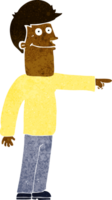 homem de desenho animado apontando png