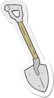 sticker of a cartoon shovel png