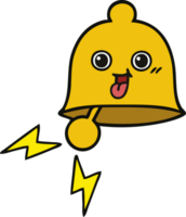 cute cartoon of a ringing bell png