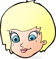 cartoon female face png