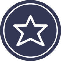 Estrela forma circular ícone símbolo png