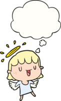 cartoon angel with thought bubble png