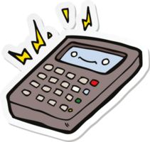 sticker of a cartoon calculator png