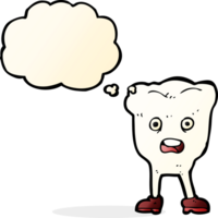 cartoon tooth with thought bubble png