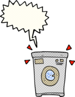 hand drawn comic book speech bubble cartoon washing machine png