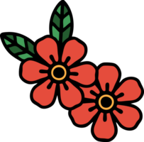 tattoo in traditional style of flowers png
