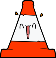 cone de tráfego rodoviário dos desenhos animados png