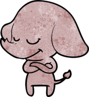 elefante sonriente de dibujos animados png