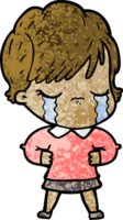 cartoon woman crying png