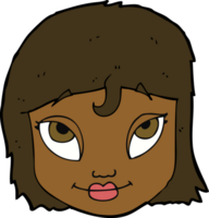 mujer de dibujos animados sonriendo png