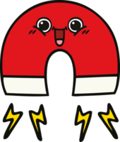 cute cartoon of a magnet png