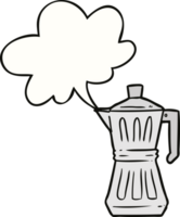 desenho animado espresso criador com discurso bolha png