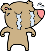 cartoon crying bear png