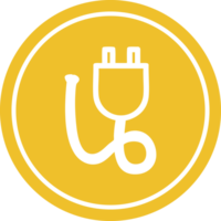 electrical plug circular icon symbol png