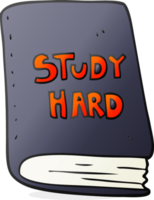 hand drawn cartoon study book png