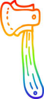 arco Iris gradiente linha desenhando do uma desenho animado grandes Machado png