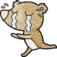 personaje de dibujos animados de oso llorando png