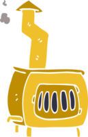 cartoon doodle old wood burner png