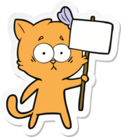 Aufkleber einer Comic-Katze png