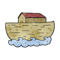 hand textured cartoon noah's ark png