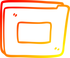 warm helling lijn tekening van een tekenfilm bedrijf documenten png