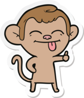 sticker of a funny cartoon monkey png