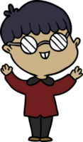 cartoon boy wearing spectacles png