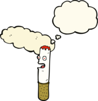 cartoon cigarette with thought bubble png