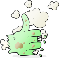 mano disegnato cartone animato zombie mano png