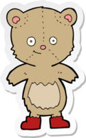 pegatina de un oso de peluche lindo de dibujos animados png