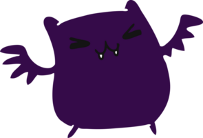 cartone animato illustrazione di un' kawaii carino pipistrello png