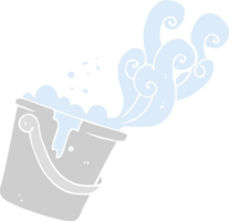 flat color illustration of cleaning bucket png