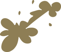 cartoon doodle mud splat png