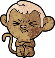 singe agacé de dessin animé png