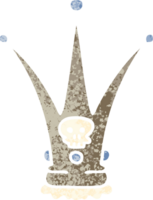 retrò illustrazione stile strambo cartone animato Morte corona png