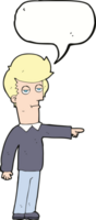 cartoon pointing man with speech bubble png