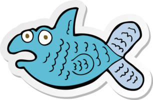 sticker of a cartoon fish png