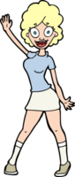 cartoon woman dancing png