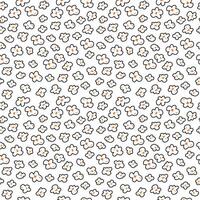 Pop corn pattern for packaging snacks. Popcorn fluffy flakes pattern. Popcorn Background pattern. doodle popcorn. popcorn seamless pattern background. vector
