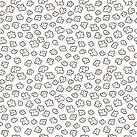 Pop corn pattern for packaging snacks. Popcorn fluffy flakes pattern. Popcorn Background pattern. doodle popcorn. popcorn seamless pattern background. vector