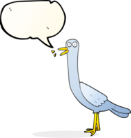 hand drawn speech bubble cartoon bird png