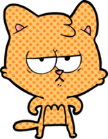 bored cartoon cat png