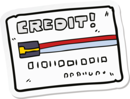 adesivo di una carta di credito dei cartoni animati png