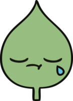 cute cartoon of a expressional leaf png