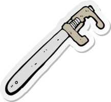 sticker of a cartoon adjustable wrench png