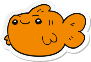 sticker of a cartoon fish png