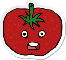 adesivo di un pomodoro cartone animato png