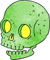 hand drawn quirky cartoon skull png