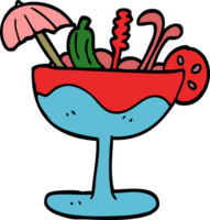 cartoon doodle tropical cocktail png