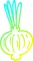 cold gradient line drawing of a cartoon onion png